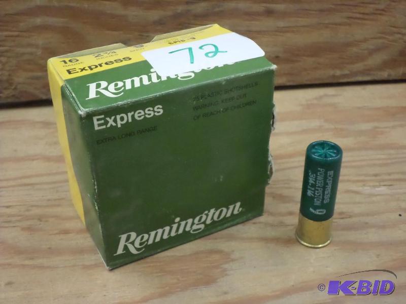 lot 72 image: (25) Rounds Remington Express 16-Gauge 2.75&q...