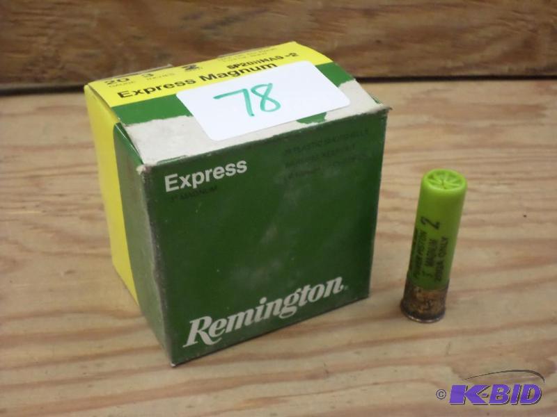 lot 78 image: (25) Rounds Remington Express 20-Gauge 3"...