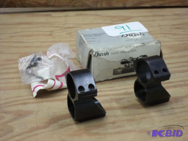 lot 91 image: Burris THR-700 Sight Through Scope Mounts...