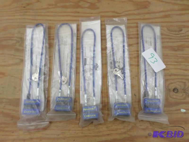 lot 93 image: (5) New Mossberg Gun Cable Locks...