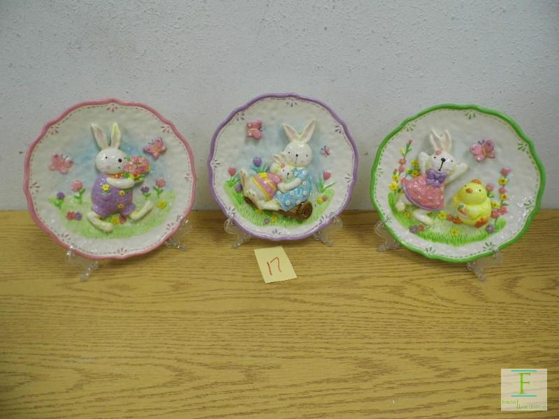 Three New Bunny Plates