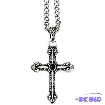 New Chisel Stainless Steel Ornate Cross Penda...