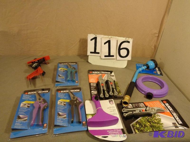 New Display Model Garden Shears, Sprinklers, ...