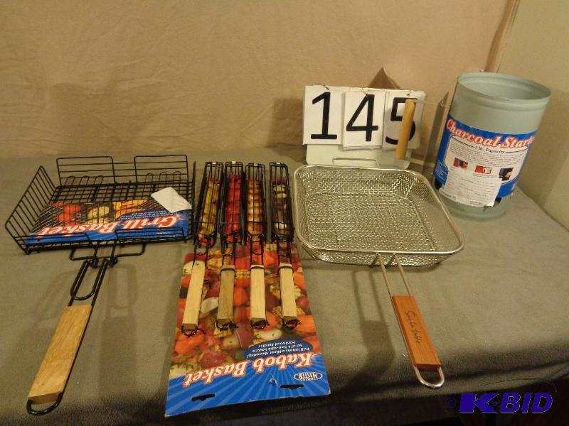 New Display Model Grilling Baskets, Kabob Bas...
