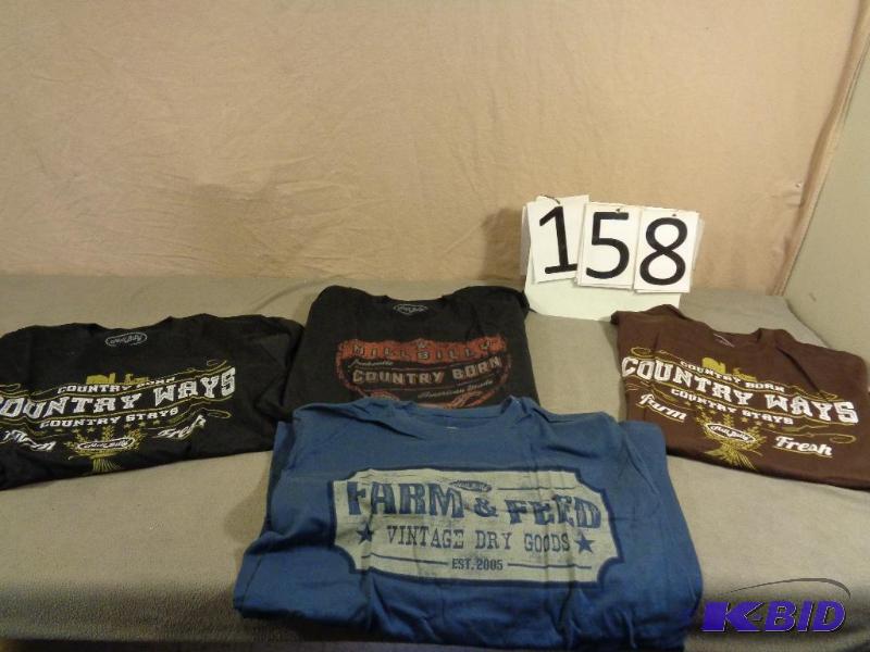 4 New Display Model Medium T Shirts....
