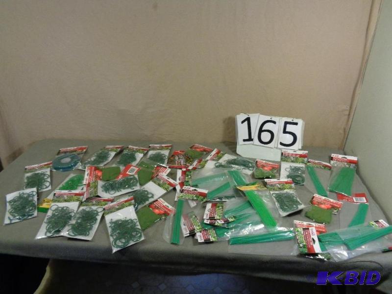 Large Lot of New Assorted Garden Locks, Ties,...