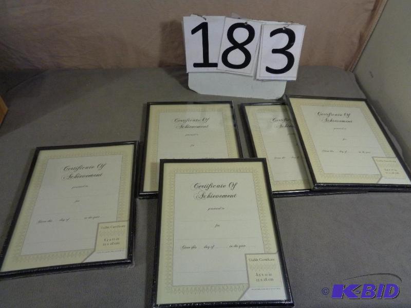 5 New Matching Certificate Frames....