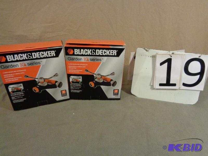 2 New Black and Decker 2 Arm Whirling Sprinkl...