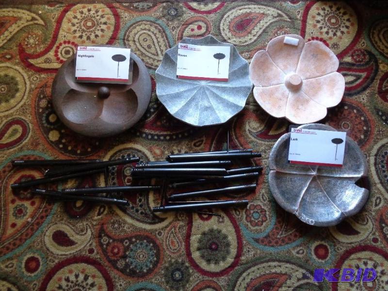 4 New Display Model Bird Baths. Has removable...