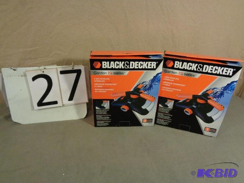 2 New Black and Decker 3 Arm Whirling Sprinkl...