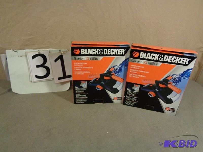 2 New Black and Decker 3 Arm Whirling Sprinkl...