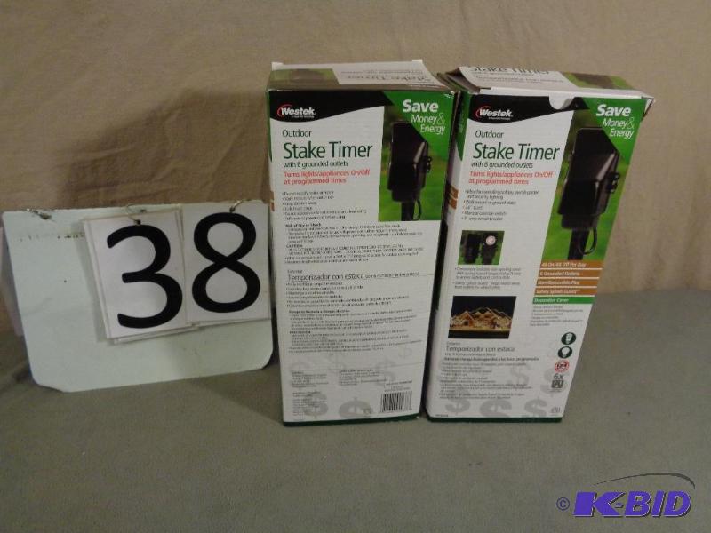 2 New Display Model Outdoor Stake Timer with ...