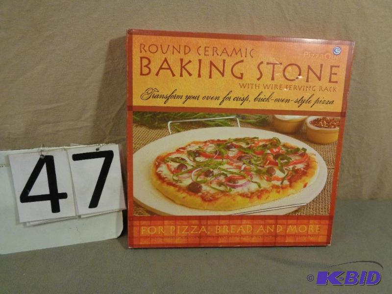 New Baking Stone with Wire Serving Rack....