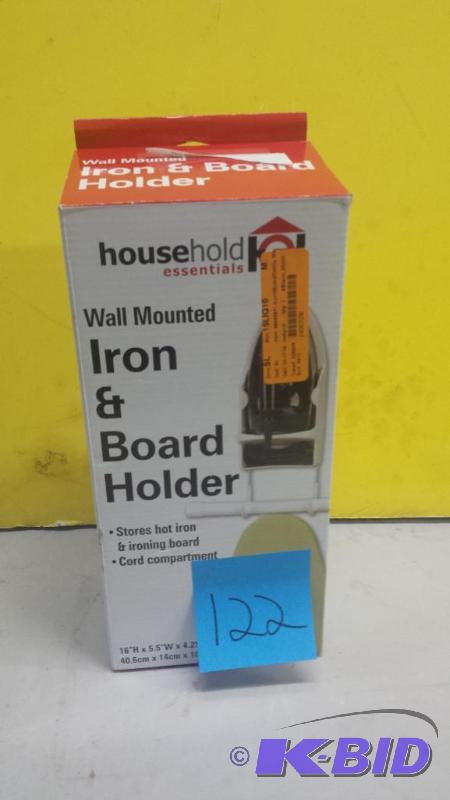 lot 122 image: Iron and board holder