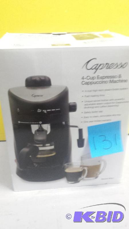 lot 131 image: Capresso 4-Cup Expresso Capuccino Maker
