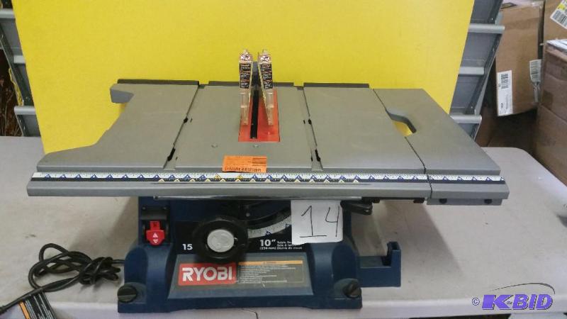 lot 14 image: Ryobi 10 in Table Saw