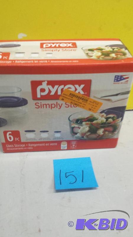 lot 151 image: Pyrex Simply Storage 6 PC Set