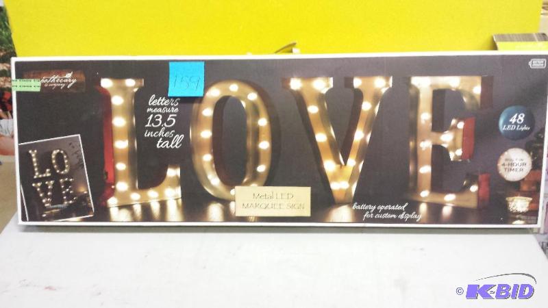 lot 159 image: LOVE sign