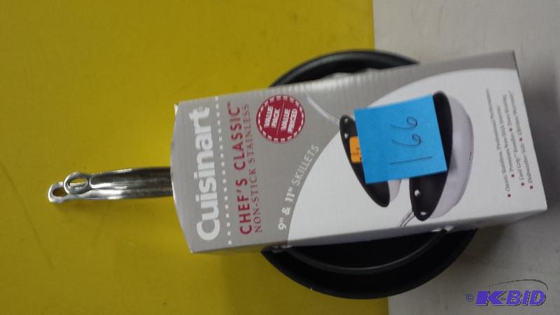 lot 166 image: Cuisinart 9 and 11  Skillets