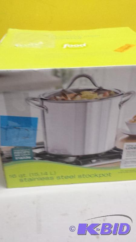 lot 172 image: 16 QT Stainless Steel Stockpot