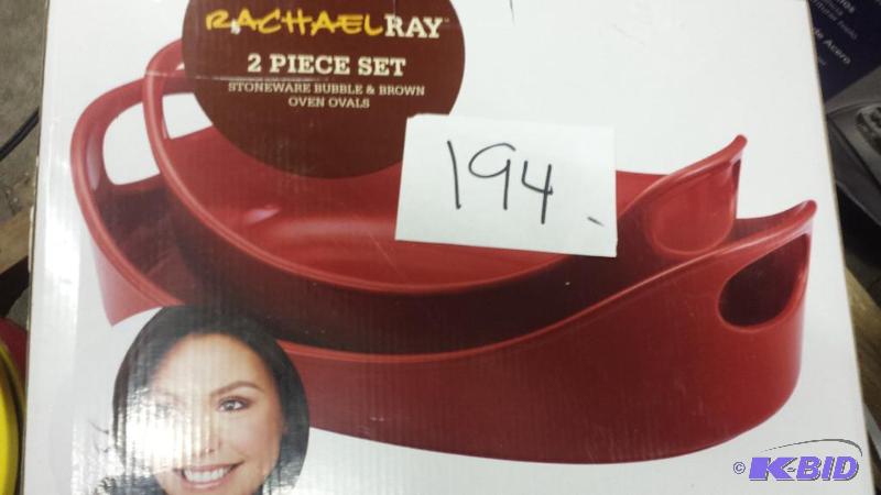 lot 194 image: Rachel 2 pc stoneware bubble & Brown Oven Ovals