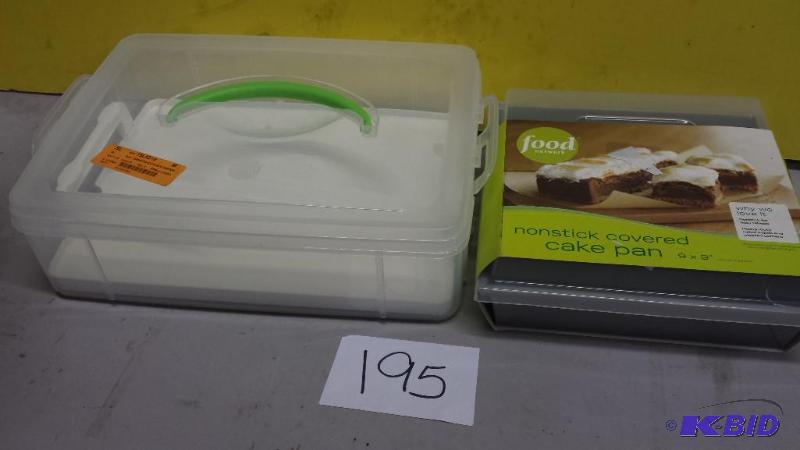 lot 195 image: Foodnetwork Cake keeper with covers