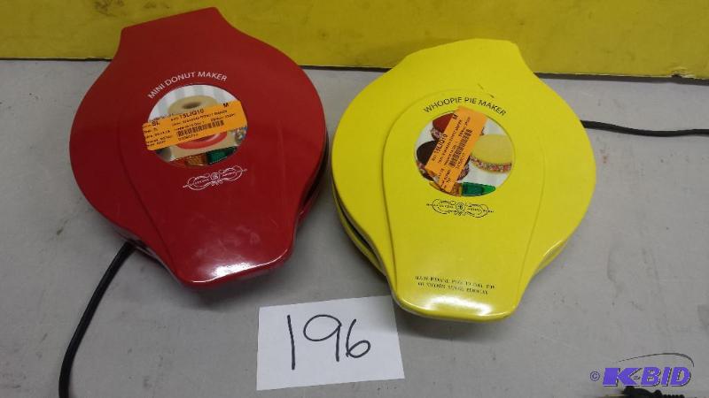 lot 196 image: Mini Donut and Whoopie Pie Makers