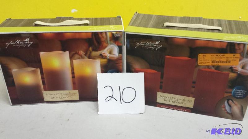 lot 210 image: Lot of 2 Apothecary Candle sets