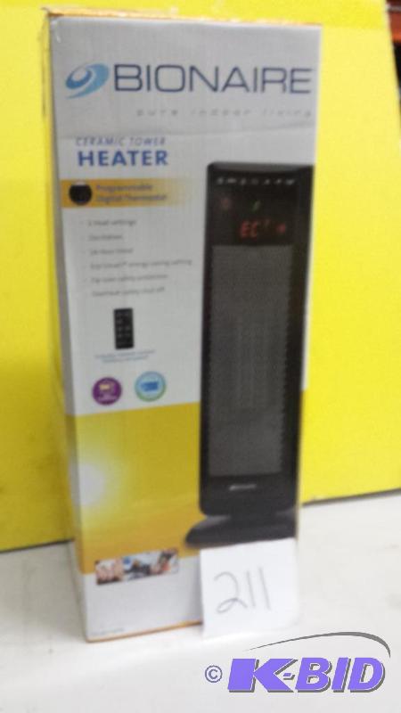 lot 211 image: Bionaire Ceramic Tower Heater