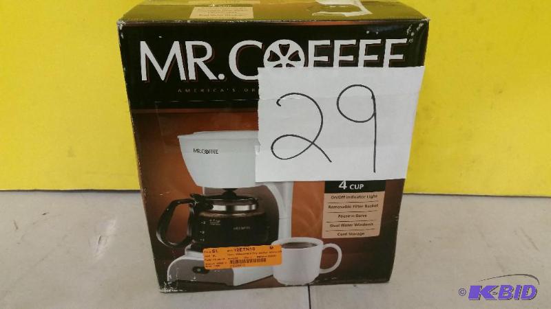 lot 29 image: Mr Coffee 4 Cup Coffee Maker