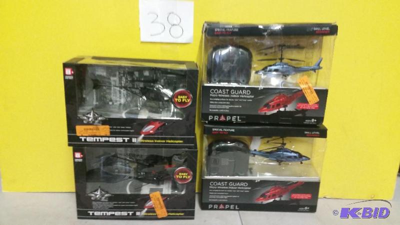 lot 38 image: Lot of 4 remote control Helicopters
