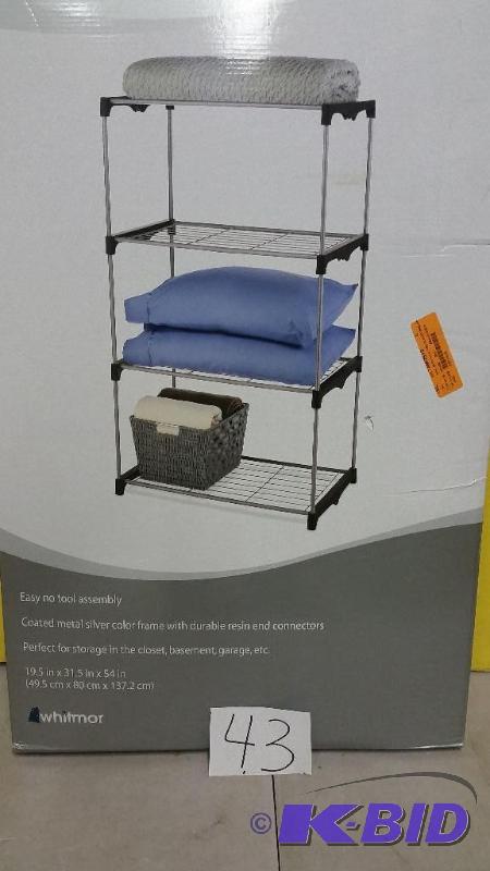 lot 43 image: Storage Rack 4 Tier