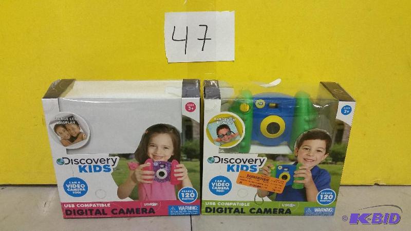 lot 47 image: Lot of 2 Discovery kids digital picturevideo cameras
