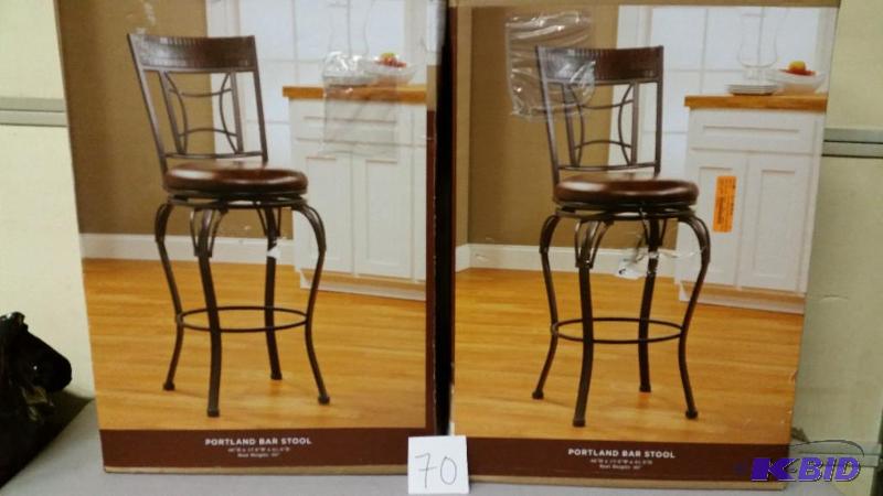 lot 70 image: Lot of 2 Portland Bar Stools