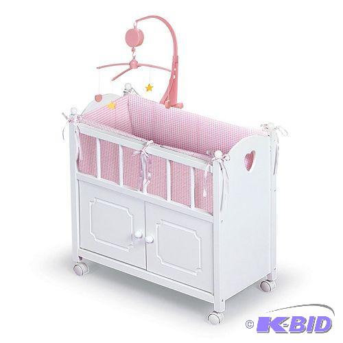 lot 78 image: Badger Basket  Wooden Doll Crib