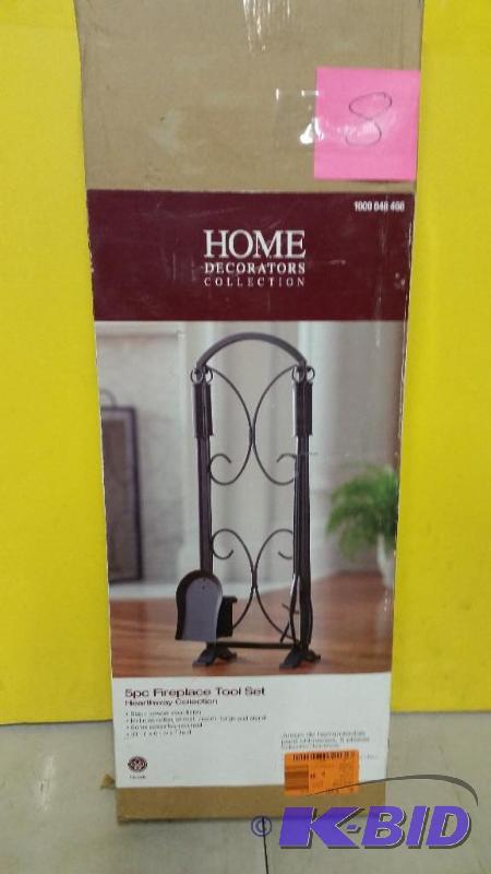 lot 8 image: 5 PC Fireplace Tool Set