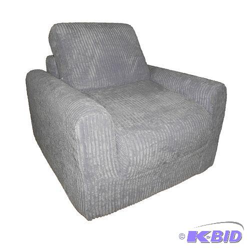 lot 80 image: Fun Furnishings Chenille Sleeper Chair - Kids