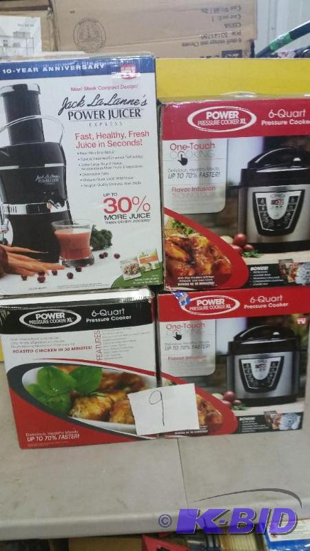 lot 9 image: Lot of Salvage Power Pressures and Juice Maker