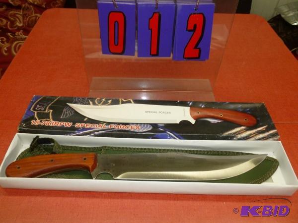lot 12 image: 15" Special forces knife. Appears to be ...