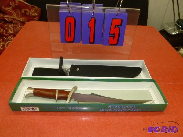 lot 15 image: Stainless Steele 15" skinning knife. App...