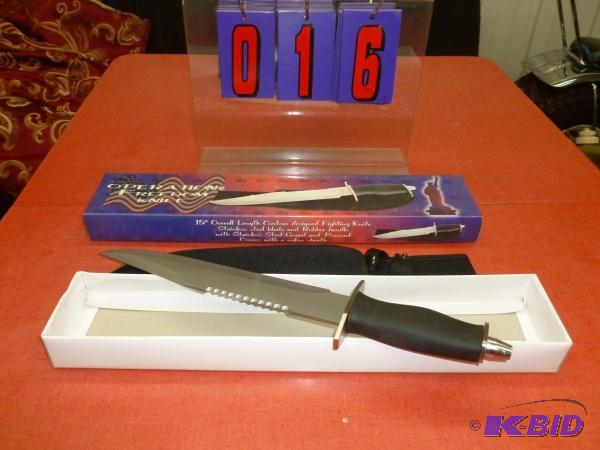 lot 16 image: 15" Operation Freedom knife. New in the ...
