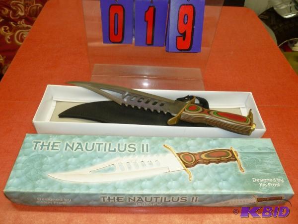 lot 19 image: 16.5" Nautilus knife. New in the box. Te...