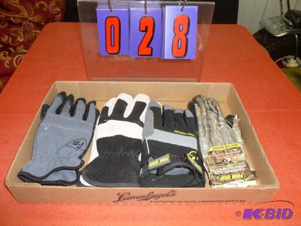 lot 28 image: Flat of x-large gloves as shown. Terms. Inspe...