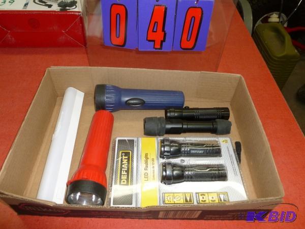 lot 40 image: Flat of flashlights. As shown. Terms. Inspect...