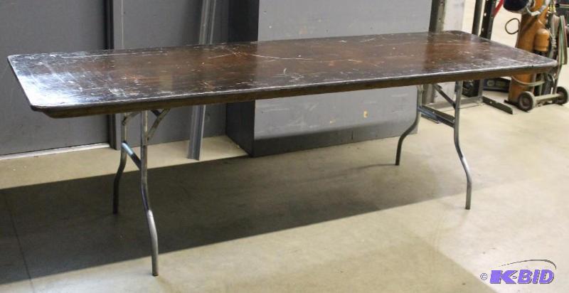 8 Ft Long Banquet Table&nbsp Wood Top And St...