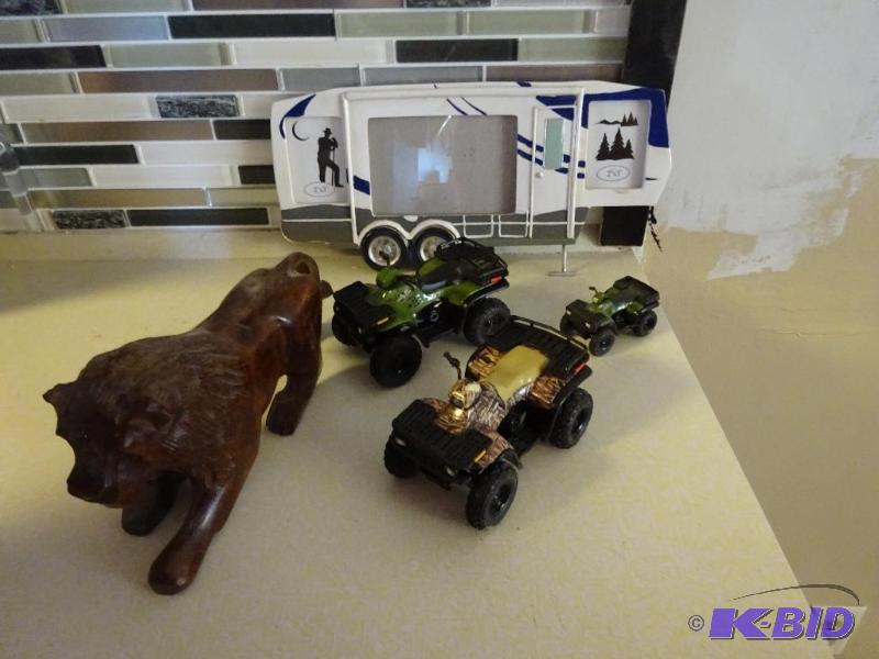 lot 101 image: 3 Four Wheelers, Lion Wood, 5th wheel picture frame