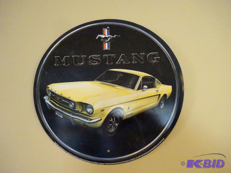 lot 25 image: Mustang Tin Sign