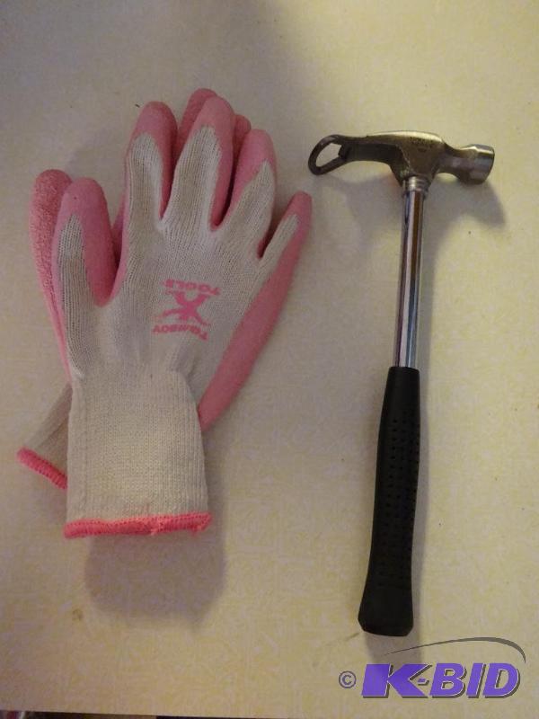 lot 63 image: Tomboy Tools HammerBottle opener and gloves