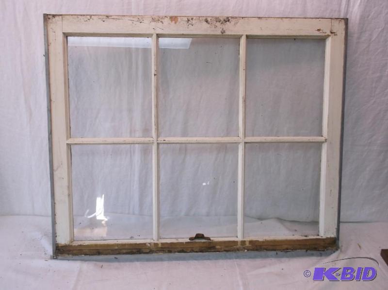 lot 144 image: Vintage 6 pain window measuring 34" L x ...