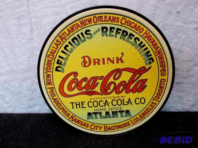 lot 15 image: Collectable Coca Cola sign measuring 11 34&q...